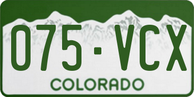 CO license plate 075VCX