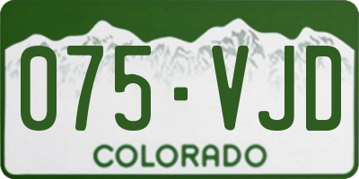 CO license plate 075VJD