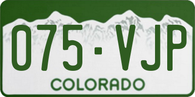 CO license plate 075VJP