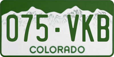 CO license plate 075VKB