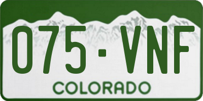 CO license plate 075VNF