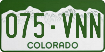 CO license plate 075VNN