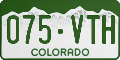CO license plate 075VTH