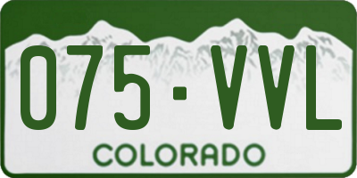 CO license plate 075VVL