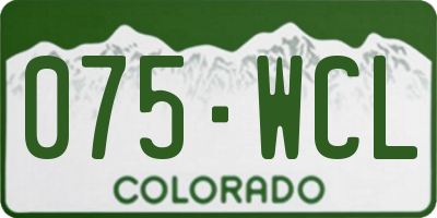CO license plate 075WCL