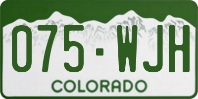 CO license plate 075WJH