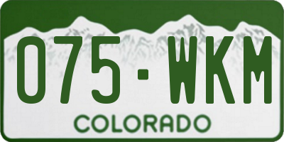 CO license plate 075WKM