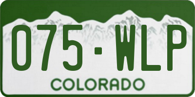 CO license plate 075WLP