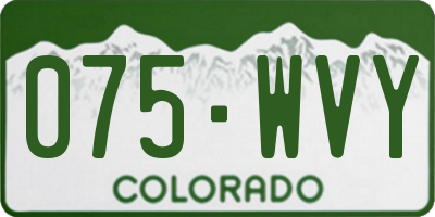 CO license plate 075WVY