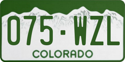 CO license plate 075WZL