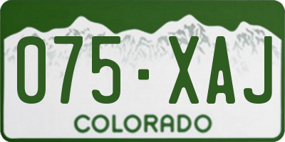 CO license plate 075XAJ