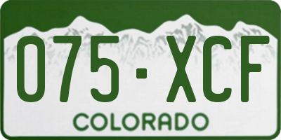 CO license plate 075XCF