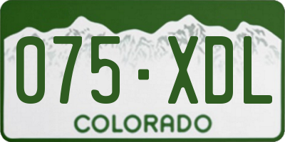 CO license plate 075XDL