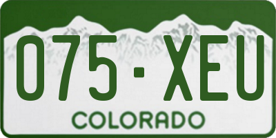 CO license plate 075XEU
