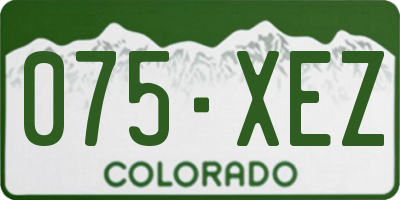 CO license plate 075XEZ