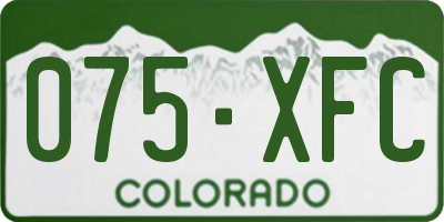 CO license plate 075XFC