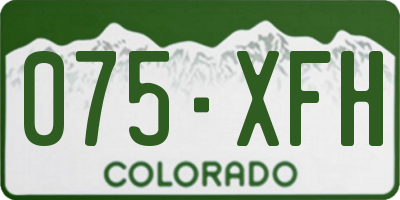 CO license plate 075XFH