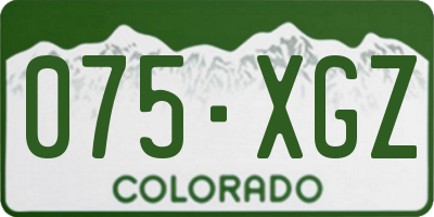 CO license plate 075XGZ