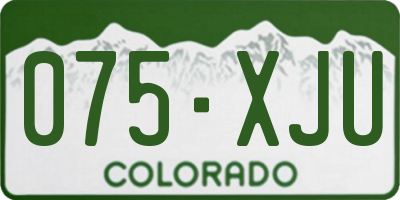 CO license plate 075XJU