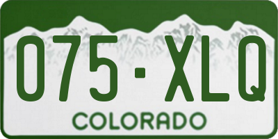 CO license plate 075XLQ