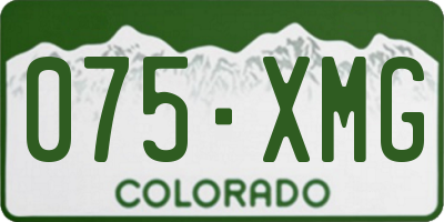 CO license plate 075XMG