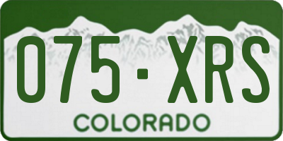 CO license plate 075XRS
