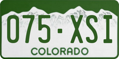 CO license plate 075XSI