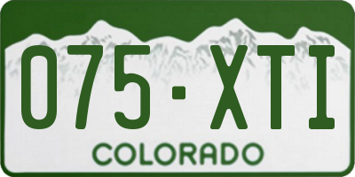 CO license plate 075XTI
