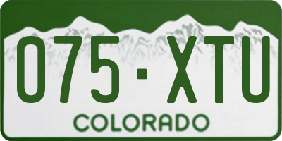 CO license plate 075XTU