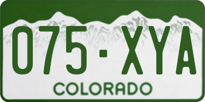 CO license plate 075XYA