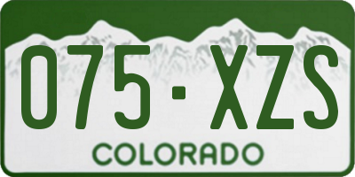 CO license plate 075XZS