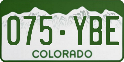 CO license plate 075YBE