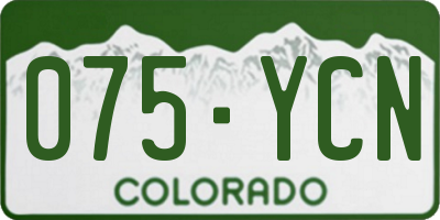 CO license plate 075YCN