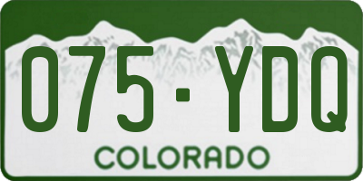 CO license plate 075YDQ