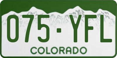 CO license plate 075YFL