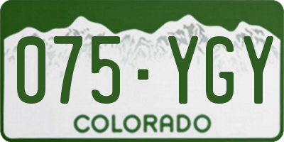 CO license plate 075YGY