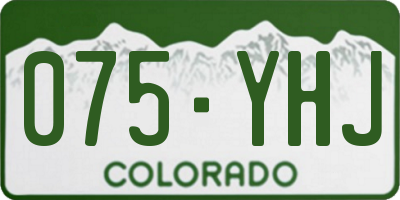 CO license plate 075YHJ