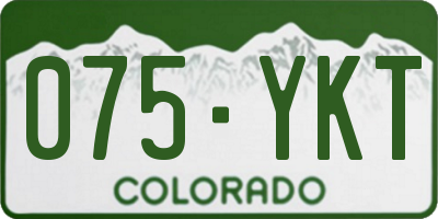 CO license plate 075YKT