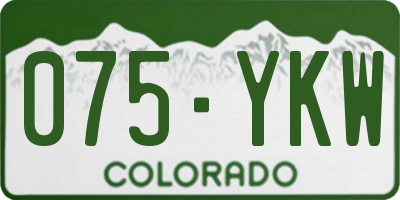CO license plate 075YKW