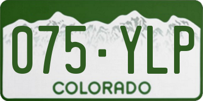 CO license plate 075YLP
