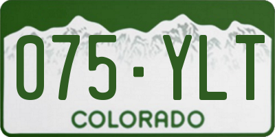 CO license plate 075YLT