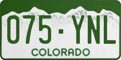 CO license plate 075YNL