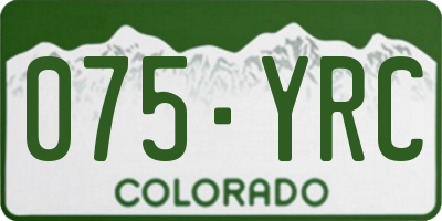 CO license plate 075YRC