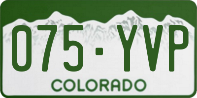 CO license plate 075YVP