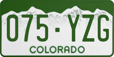 CO license plate 075YZG