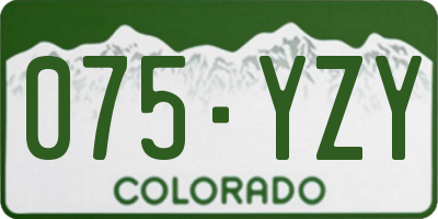 CO license plate 075YZY