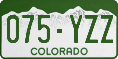 CO license plate 075YZZ