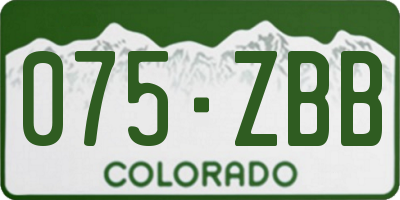 CO license plate 075ZBB