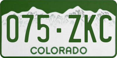 CO license plate 075ZKC