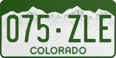 CO license plate 075ZLE